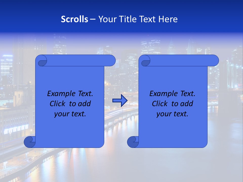 Tourist Attraction Twilight New York PowerPoint Template