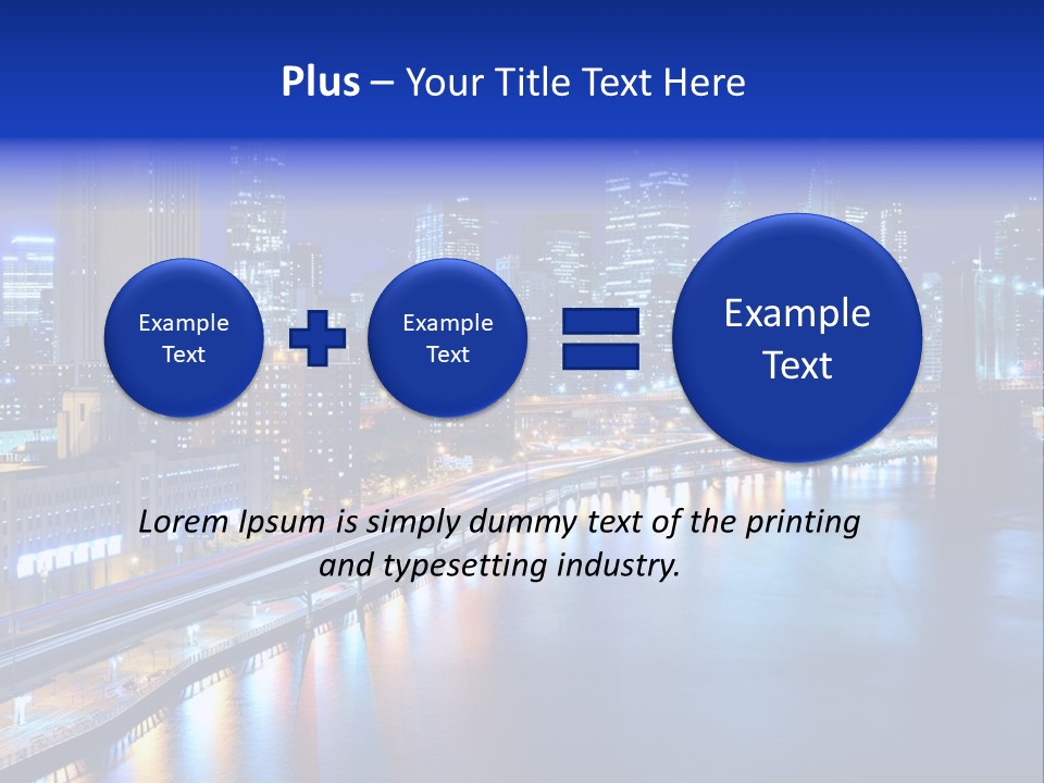 Tourist Attraction Twilight New York PowerPoint Template