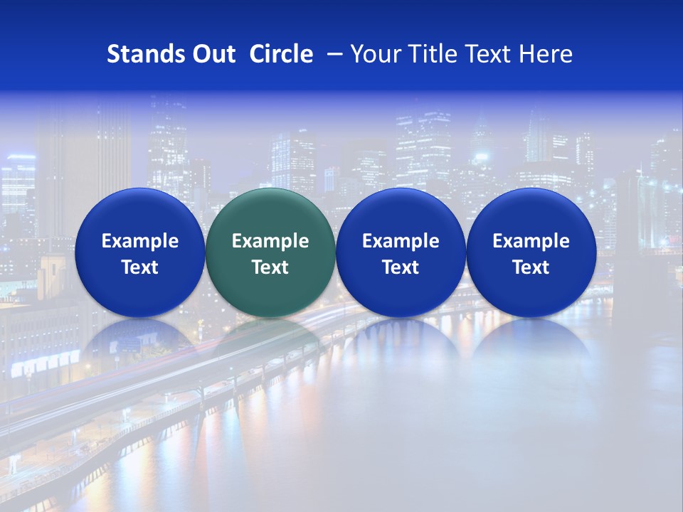 Tourist Attraction Twilight New York PowerPoint Template