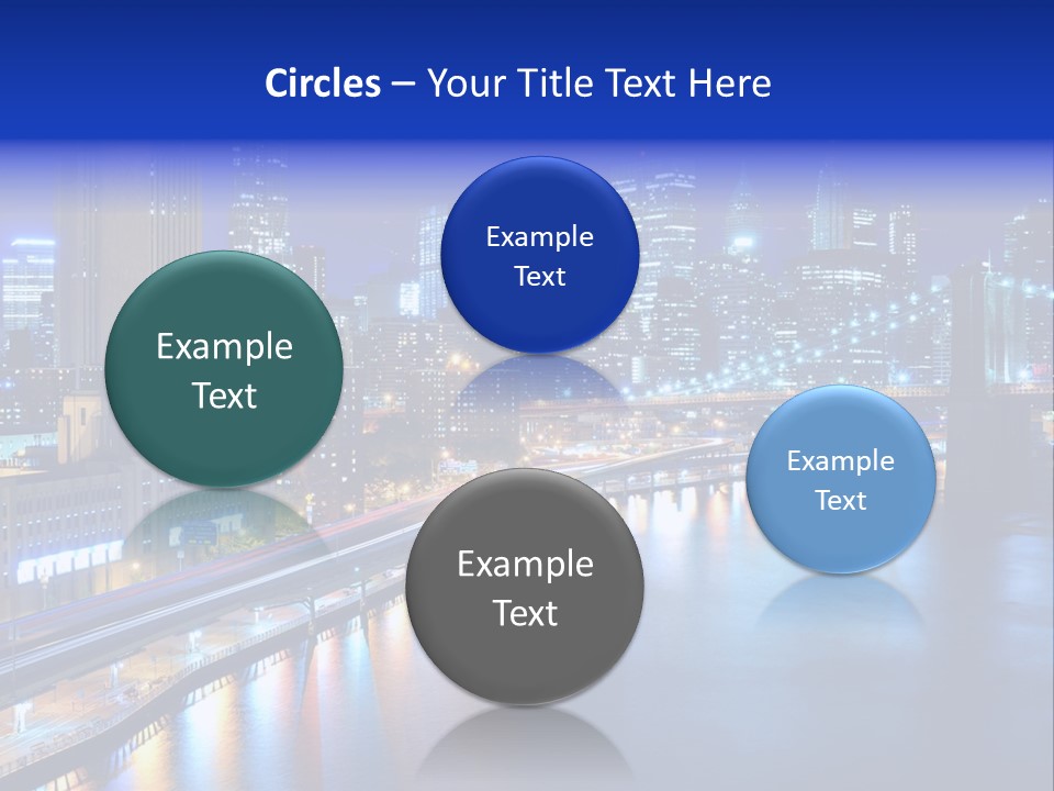 Tourist Attraction Twilight New York PowerPoint Template