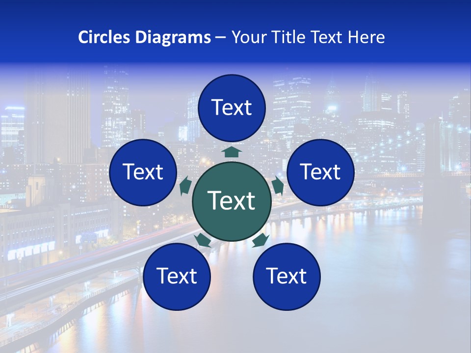 Tourist Attraction Twilight New York PowerPoint Template