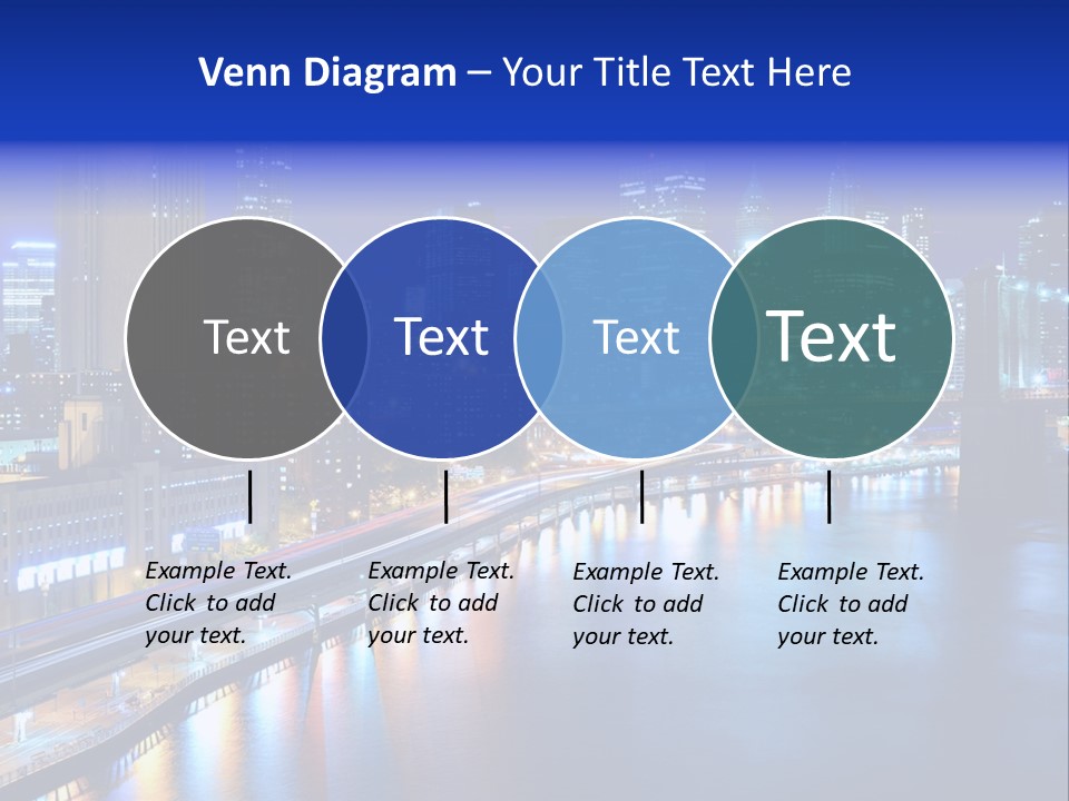 Tourist Attraction Twilight New York PowerPoint Template