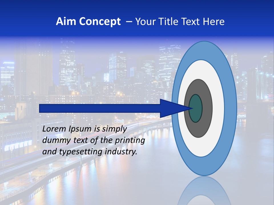 Tourist Attraction Twilight New York PowerPoint Template