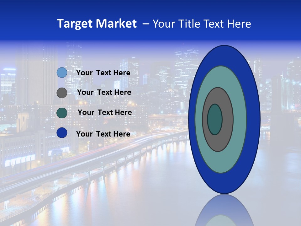 Tourist Attraction Twilight New York PowerPoint Template