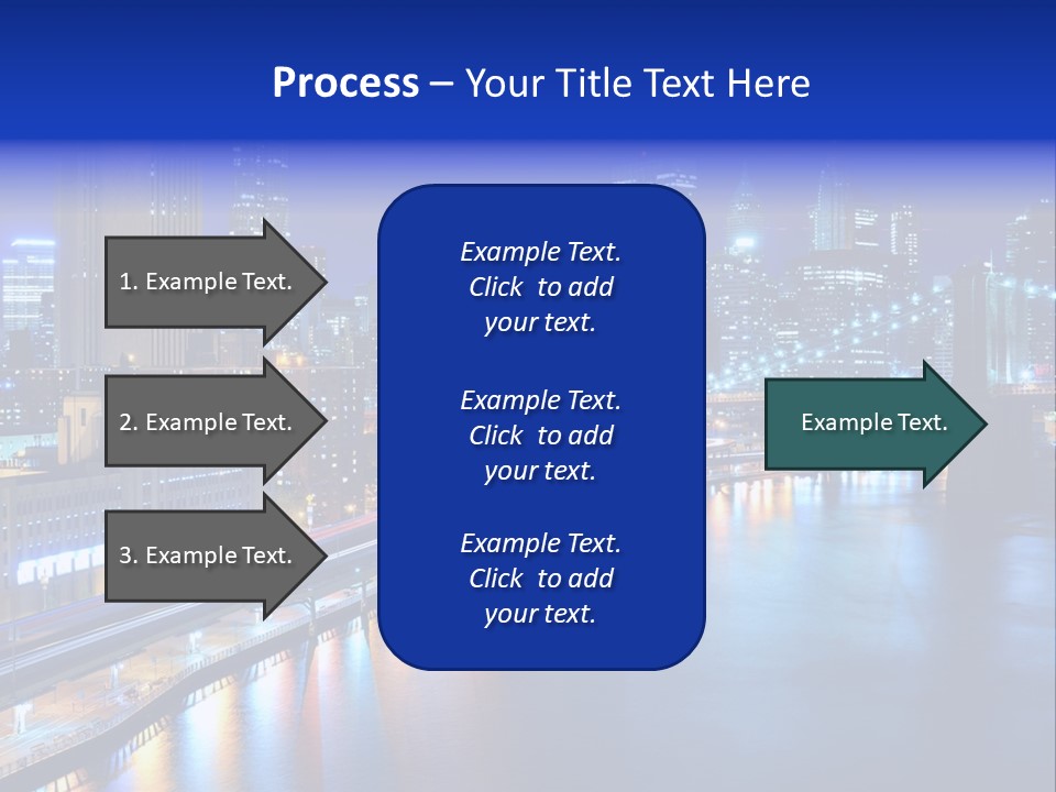 Tourist Attraction Twilight New York PowerPoint Template