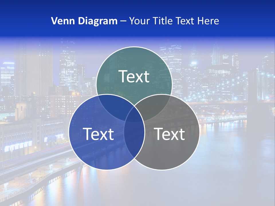 Tourist Attraction Twilight New York PowerPoint Template