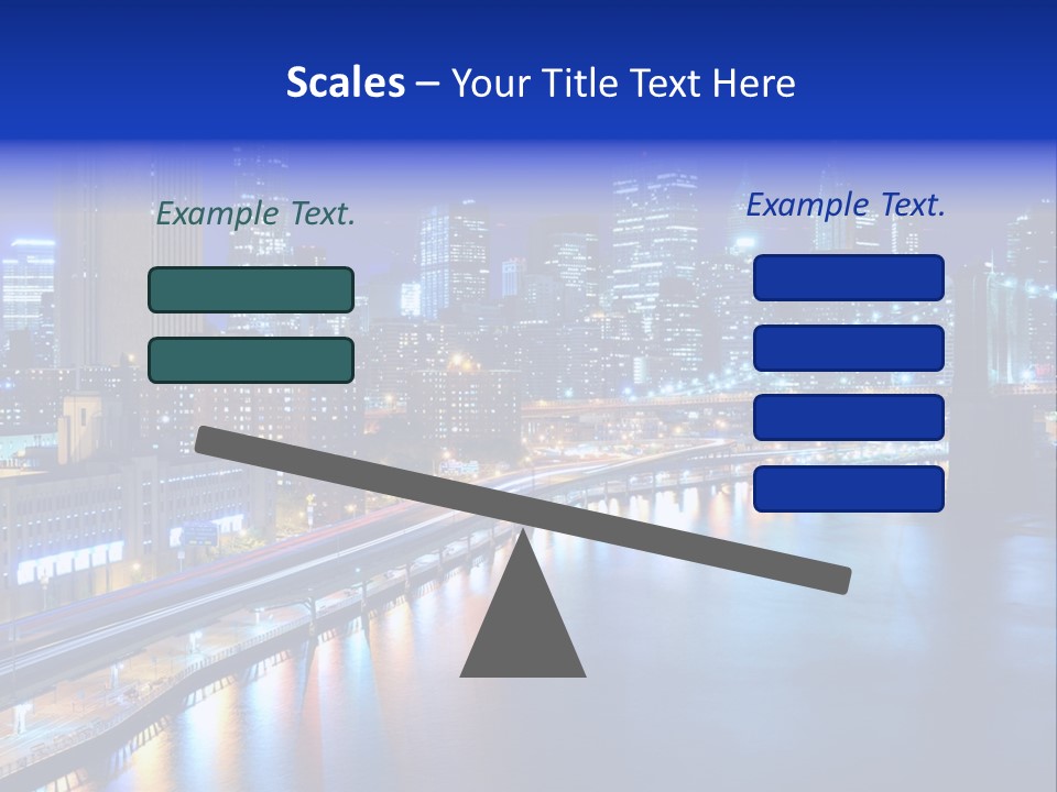 Tourist Attraction Twilight New York PowerPoint Template