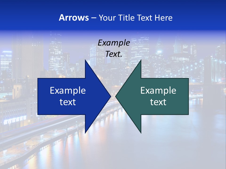 Tourist Attraction Twilight New York PowerPoint Template