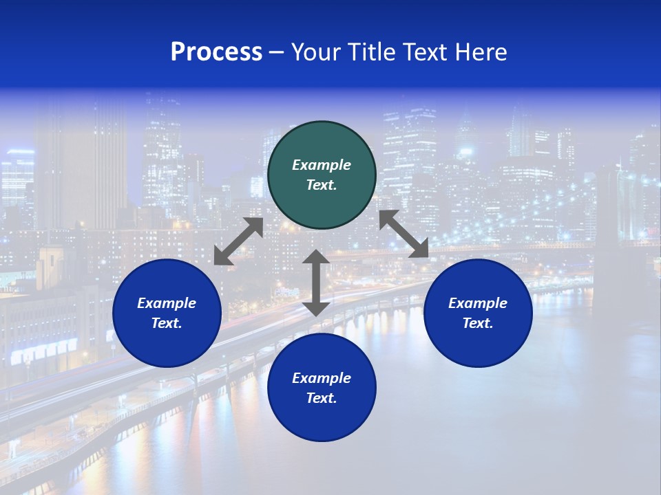Tourist Attraction Twilight New York PowerPoint Template