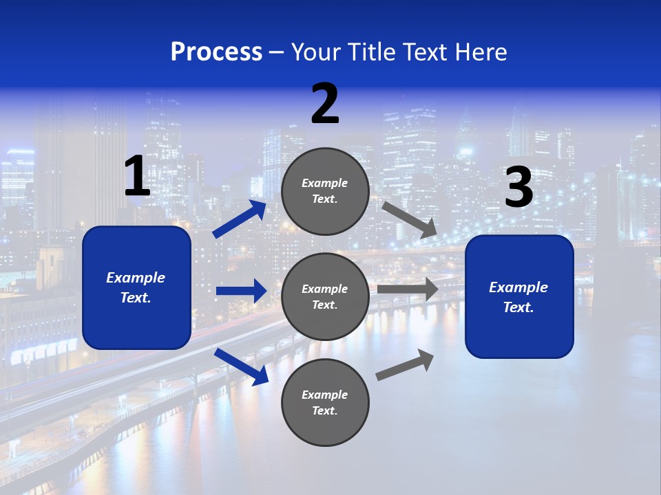 Tourist Attraction Twilight New York PowerPoint Template