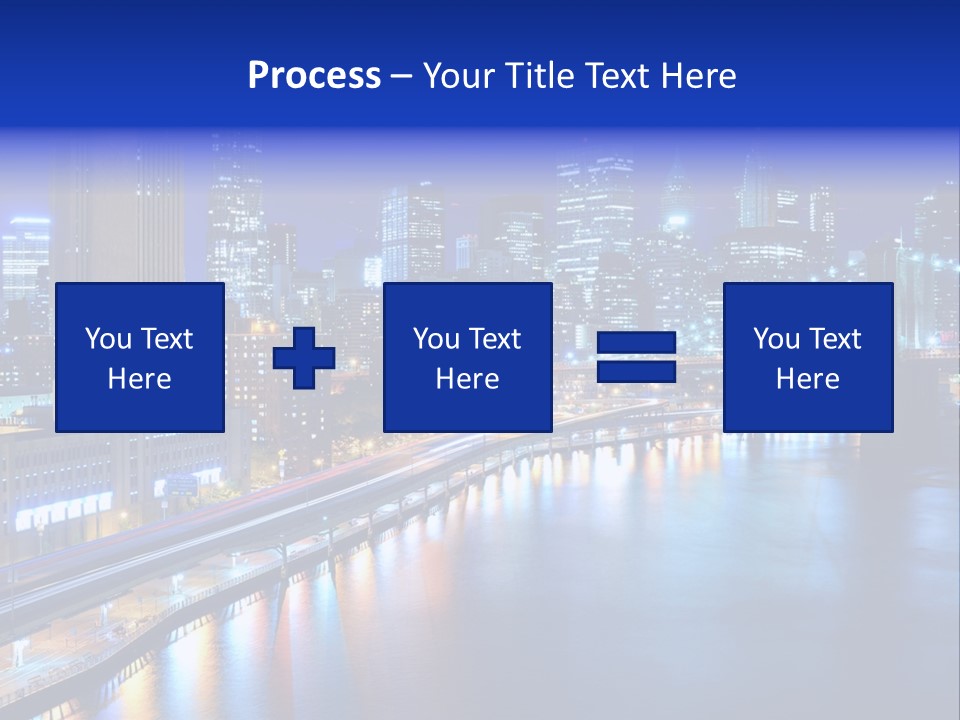 Tourist Attraction Twilight New York PowerPoint Template