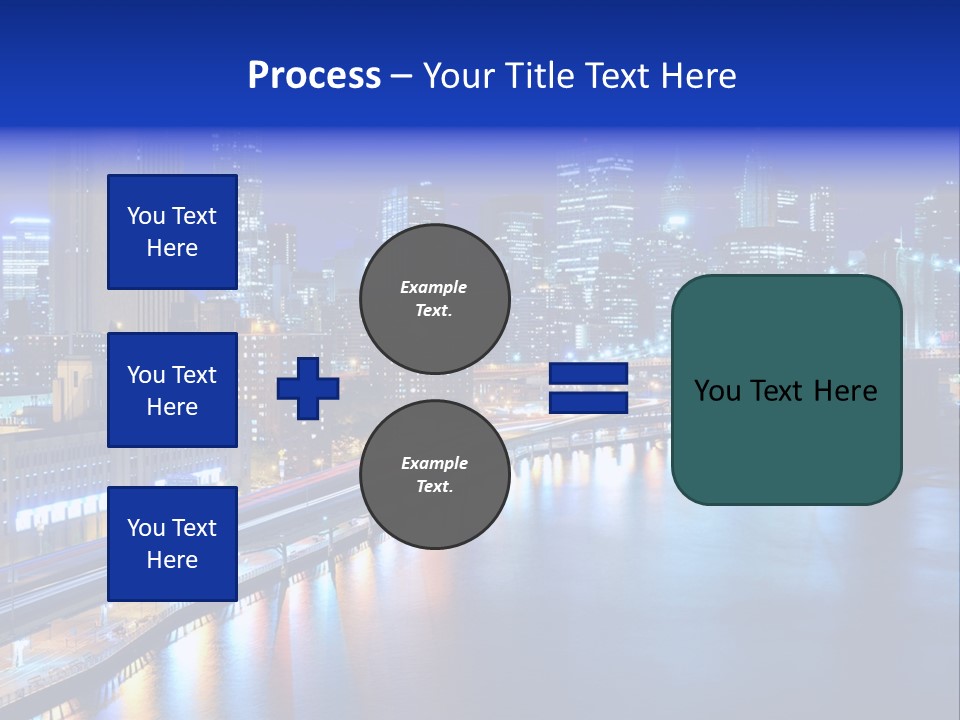 Tourist Attraction Twilight New York PowerPoint Template