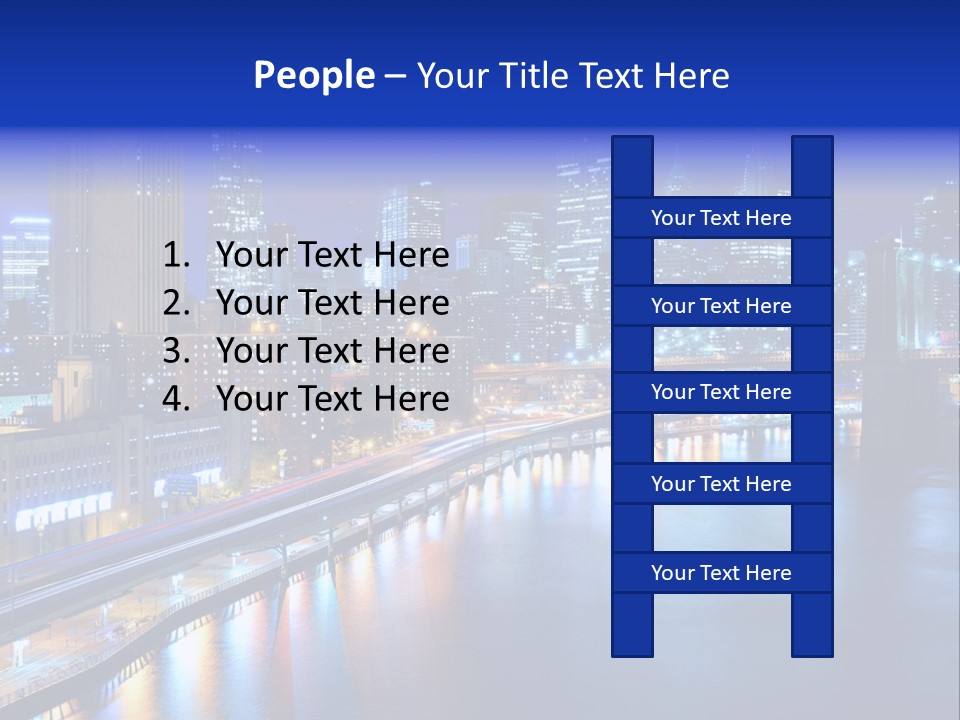 Tourist Attraction Twilight New York PowerPoint Template