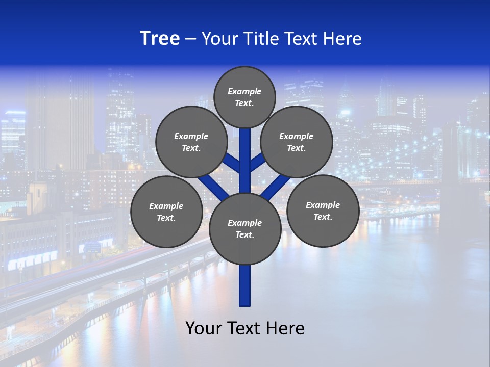 Tourist Attraction Twilight New York PowerPoint Template