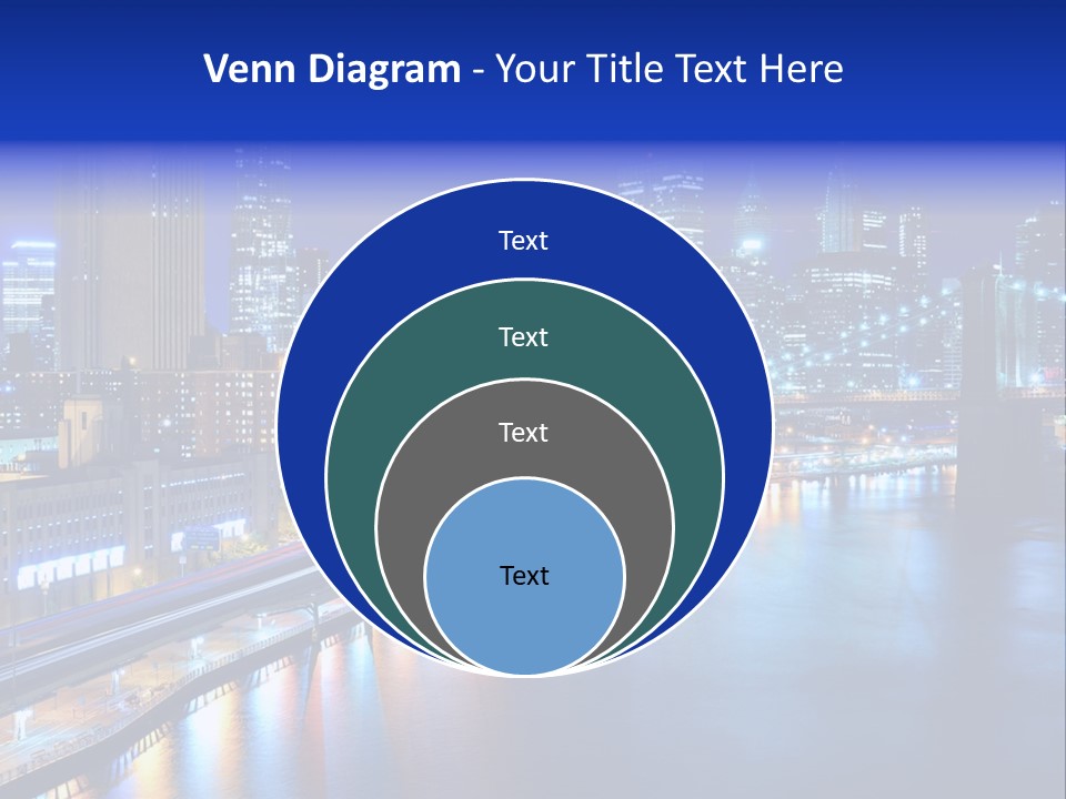 Tourist Attraction Twilight New York PowerPoint Template