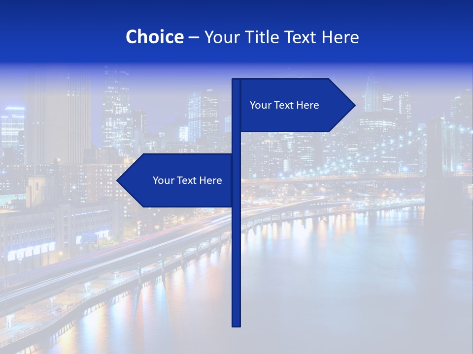 Tourist Attraction Twilight New York PowerPoint Template