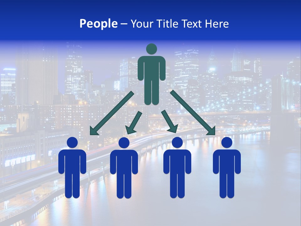 Tourist Attraction Twilight New York PowerPoint Template