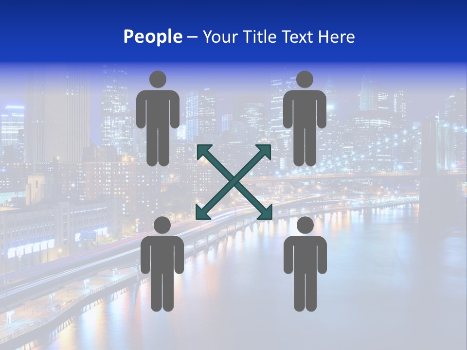 Tourist Attraction Twilight New York PowerPoint Template