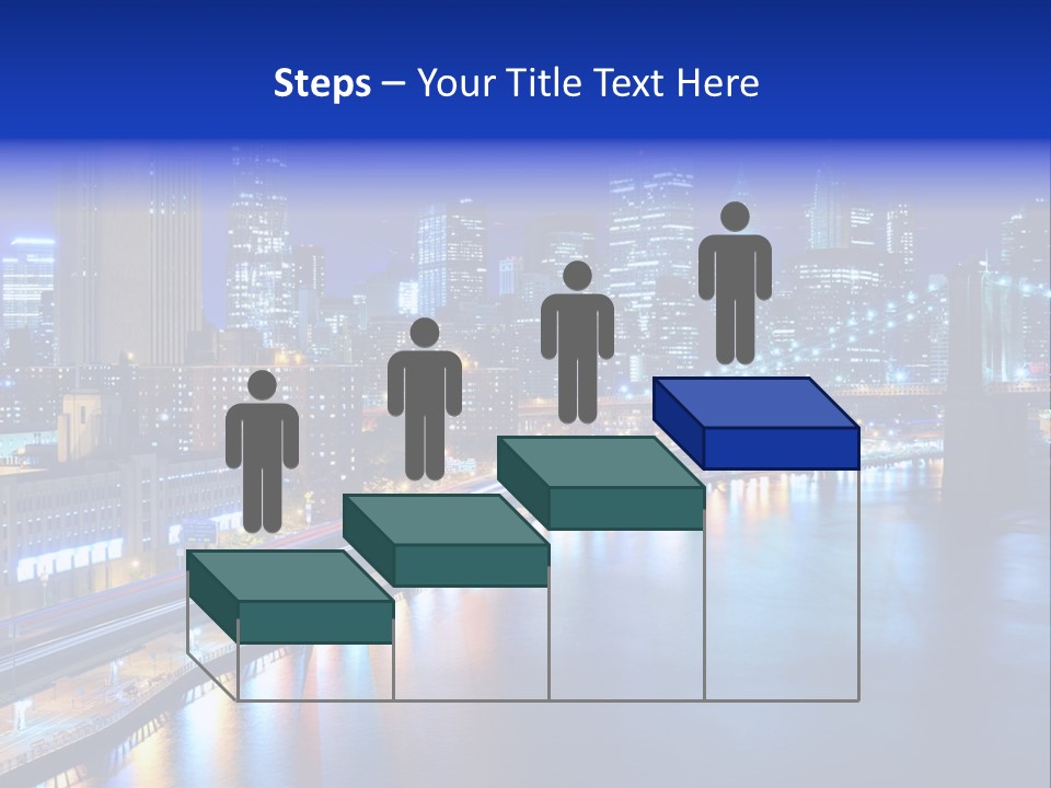 Tourist Attraction Twilight New York PowerPoint Template