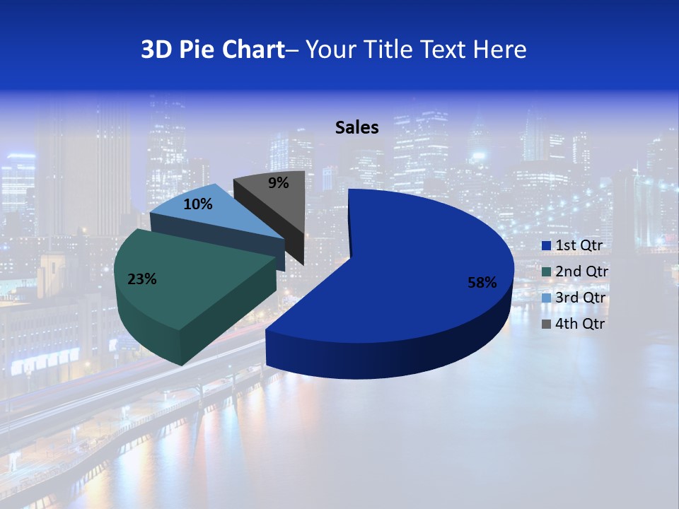 Tourist Attraction Twilight New York PowerPoint Template