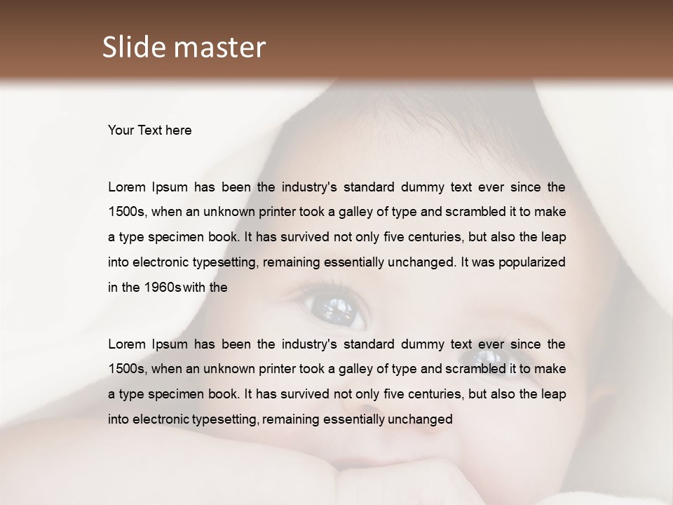 Caucasian Childhood Expression PowerPoint Template