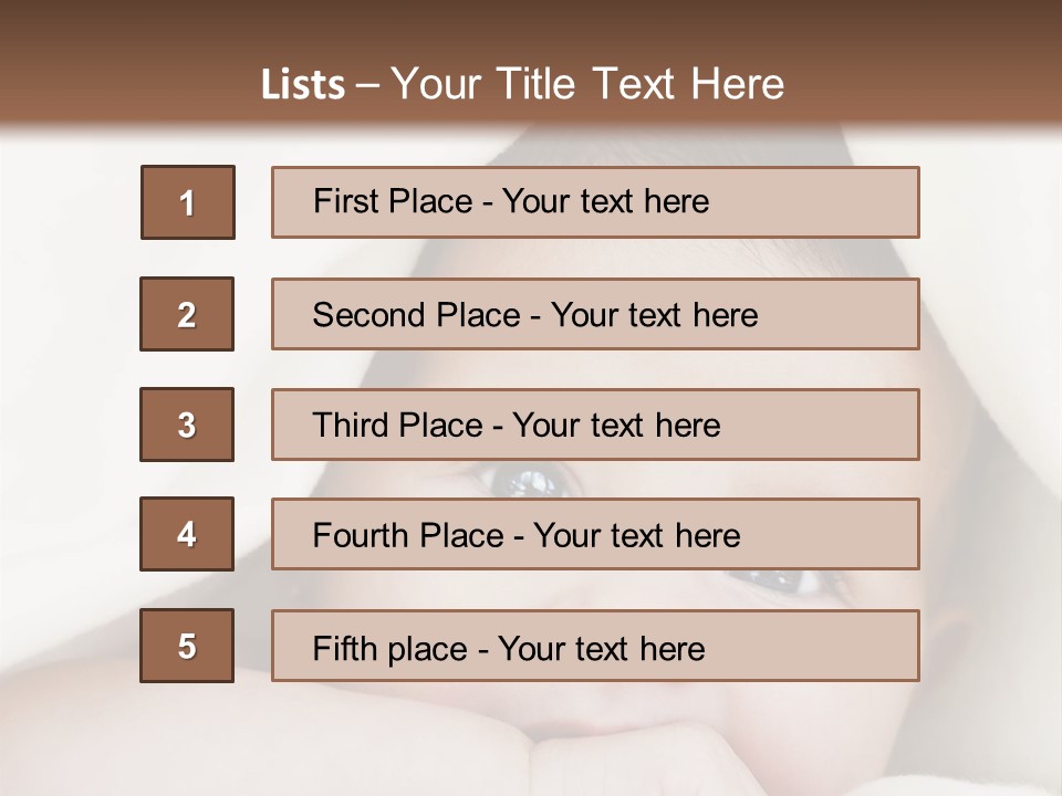 Caucasian Childhood Expression PowerPoint Template
