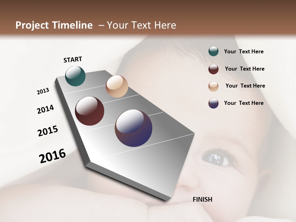 Caucasian Childhood Expression PowerPoint Template