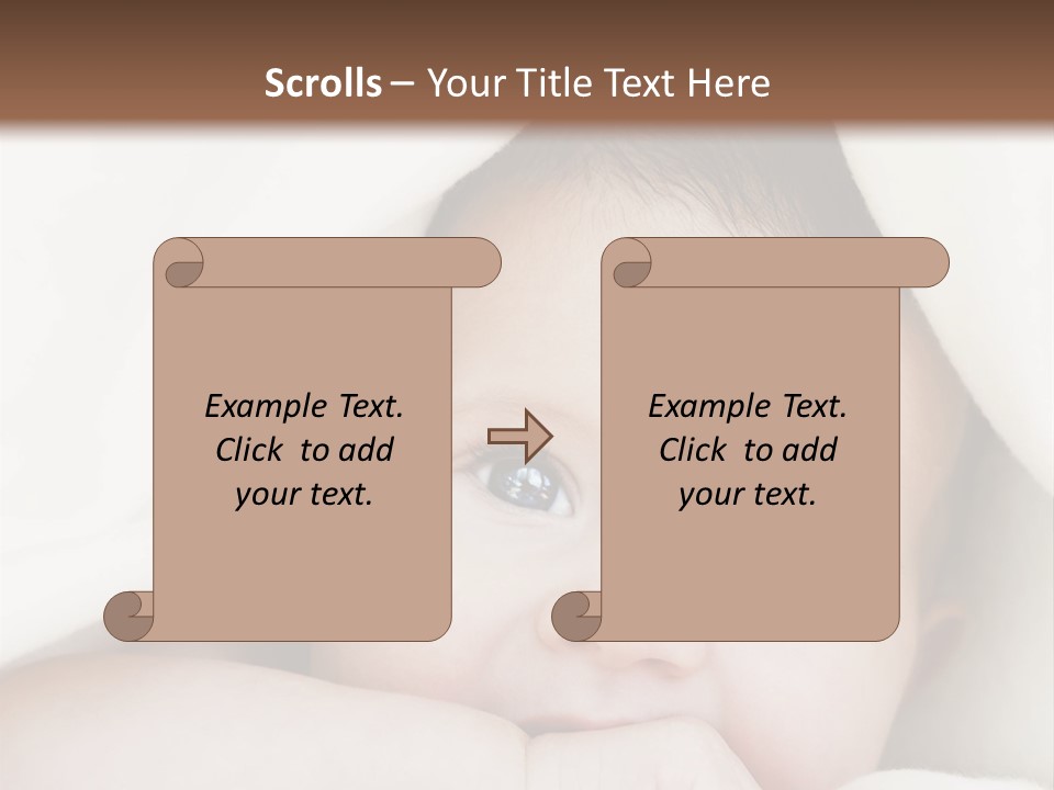 Caucasian Childhood Expression PowerPoint Template