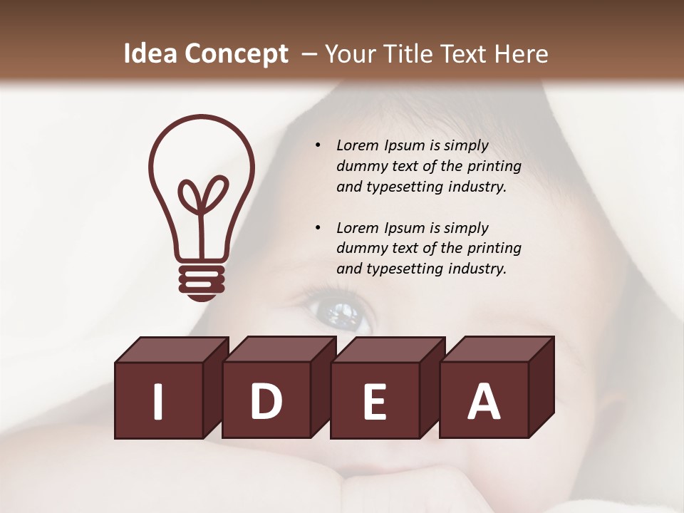 Caucasian Childhood Expression PowerPoint Template