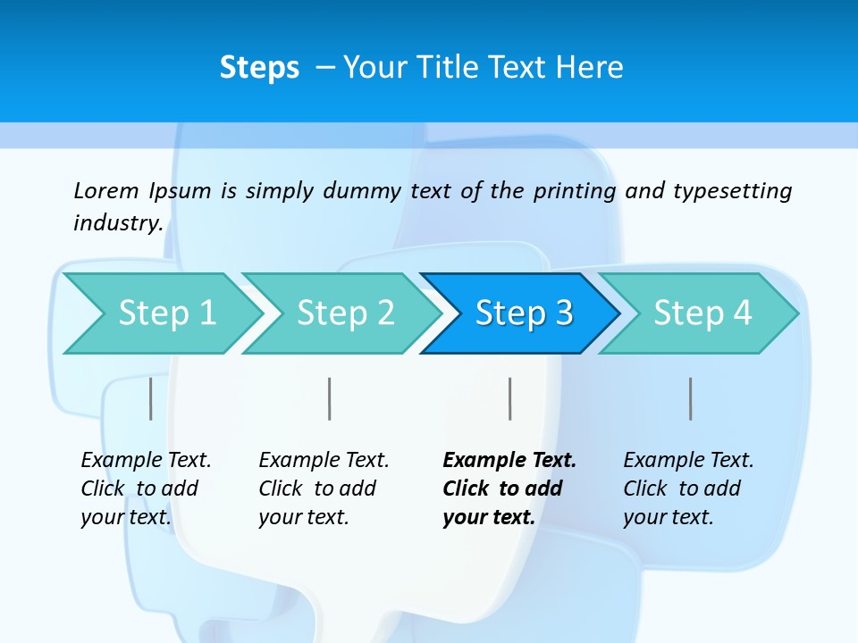A Group Of Blue Speech Bubbles On A Blue And White Background PowerPoint Template