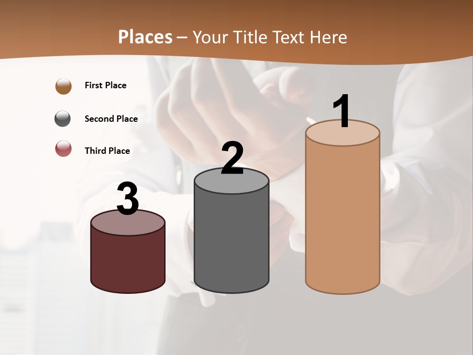 Holding Wedding Shirt PowerPoint Template