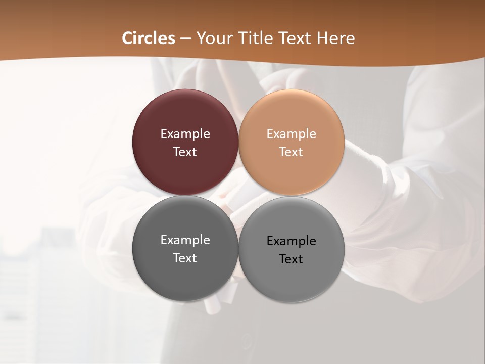 Holding Wedding Shirt PowerPoint Template