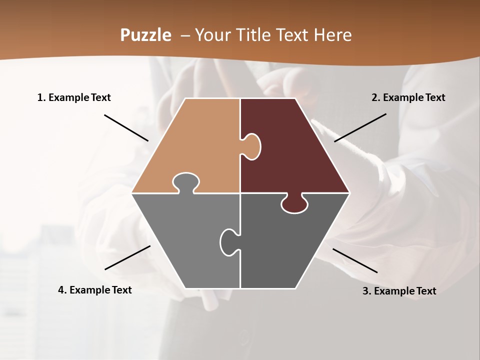 Holding Wedding Shirt PowerPoint Template