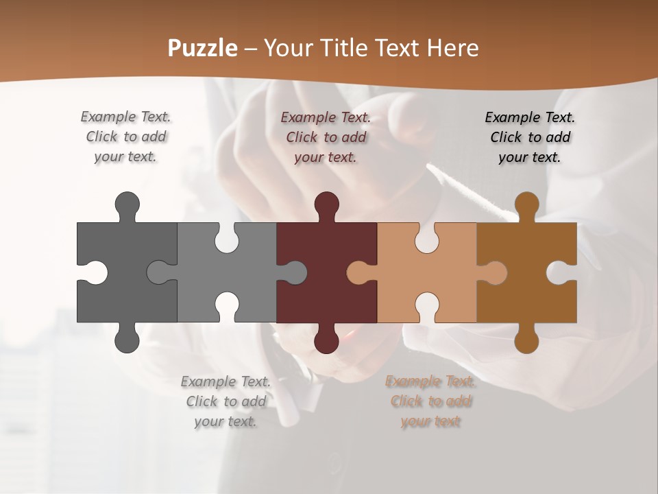 Holding Wedding Shirt PowerPoint Template