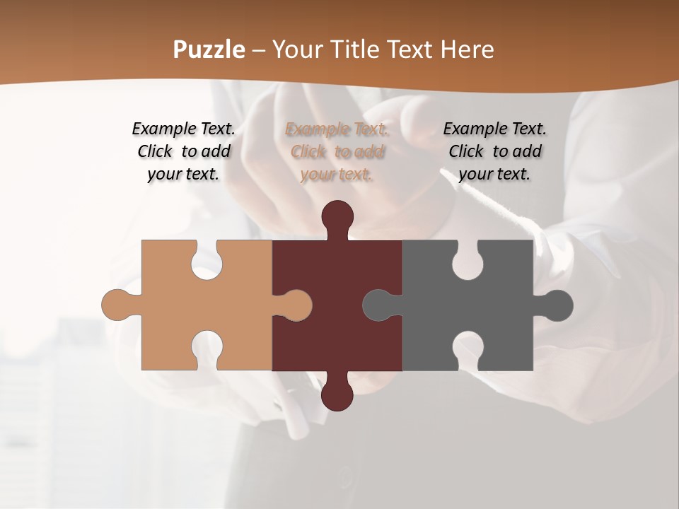 Holding Wedding Shirt PowerPoint Template