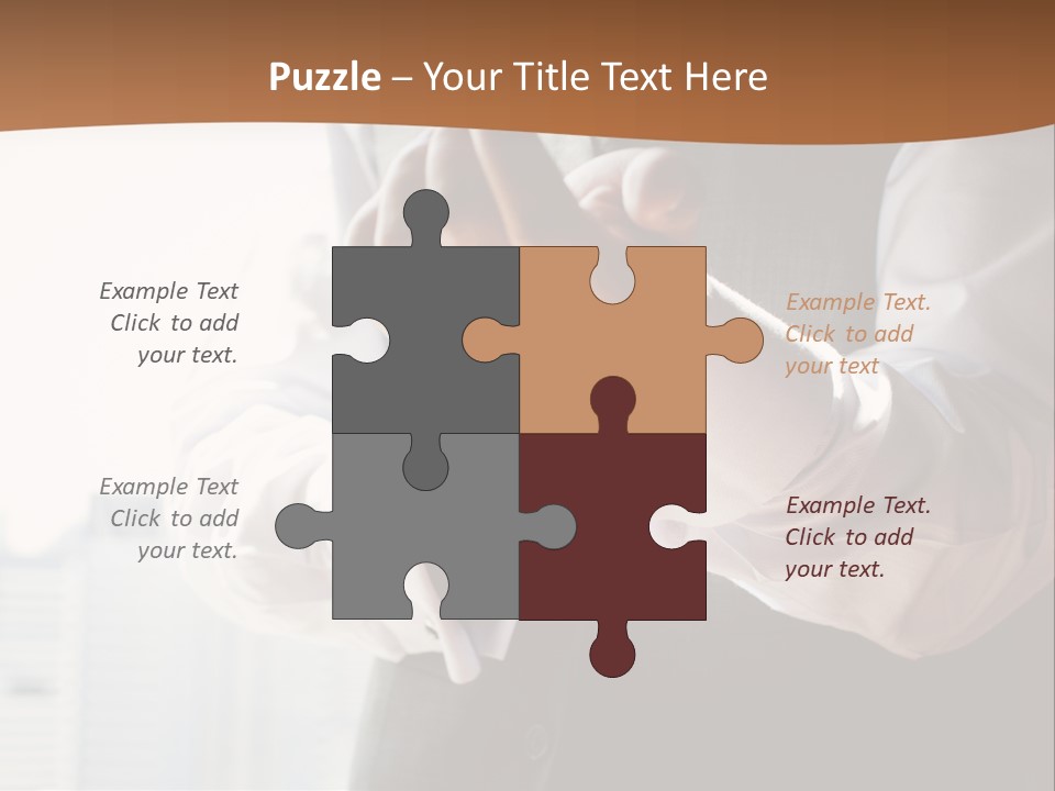 Holding Wedding Shirt PowerPoint Template