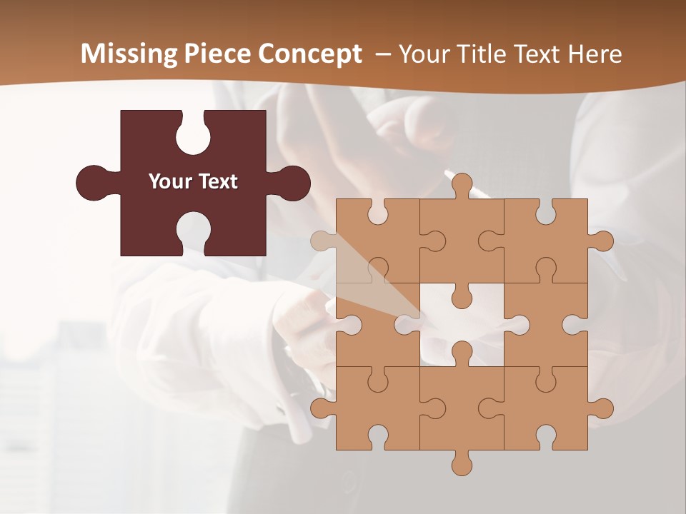 Holding Wedding Shirt PowerPoint Template