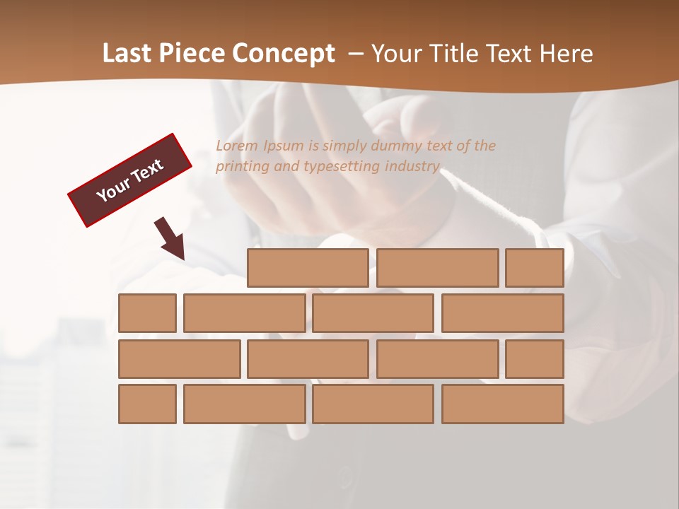 Holding Wedding Shirt PowerPoint Template