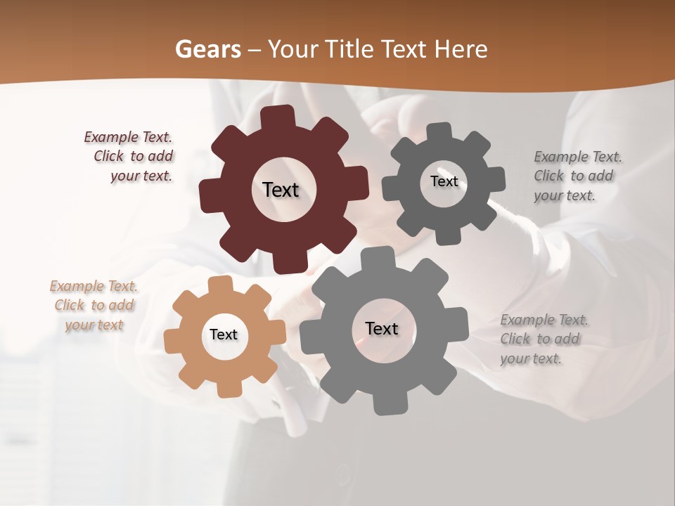 Holding Wedding Shirt PowerPoint Template