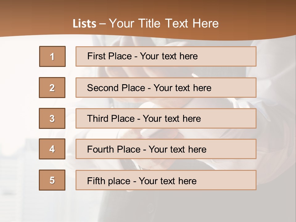 Holding Wedding Shirt PowerPoint Template