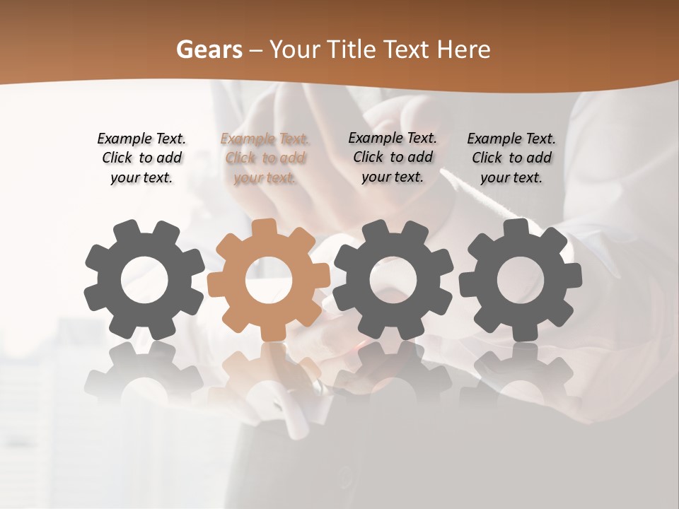 Holding Wedding Shirt PowerPoint Template