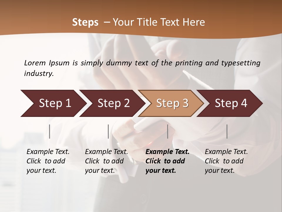 Holding Wedding Shirt PowerPoint Template