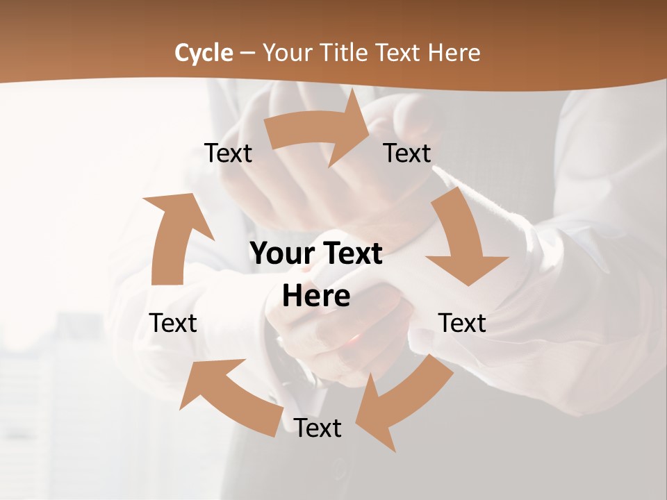 Holding Wedding Shirt PowerPoint Template