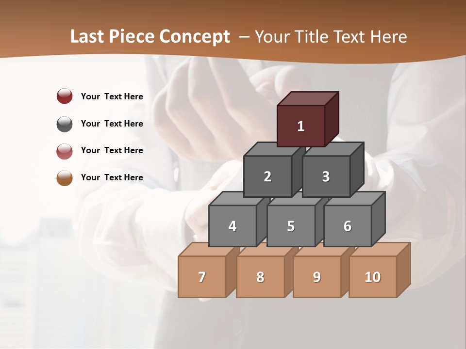 Holding Wedding Shirt PowerPoint Template