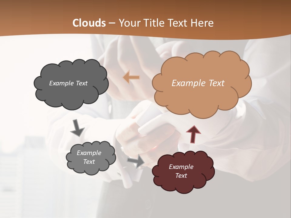 Holding Wedding Shirt PowerPoint Template