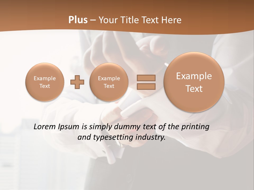 Holding Wedding Shirt PowerPoint Template