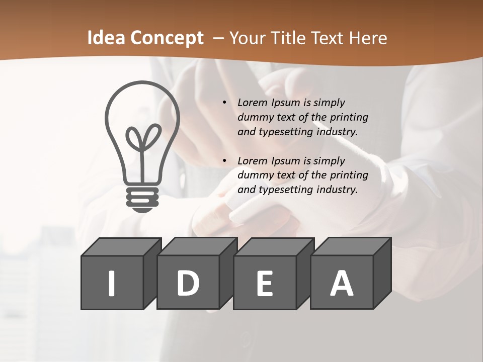 Holding Wedding Shirt PowerPoint Template