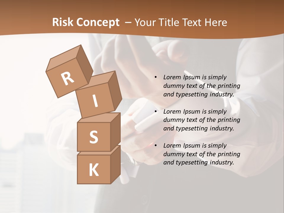 Holding Wedding Shirt PowerPoint Template