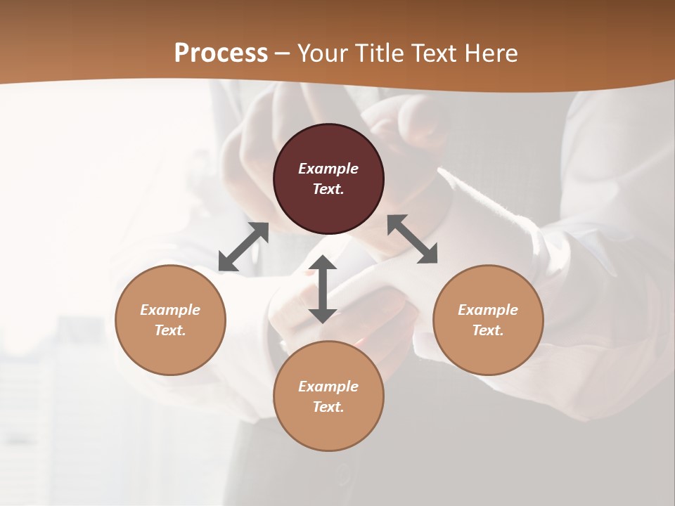 Holding Wedding Shirt PowerPoint Template