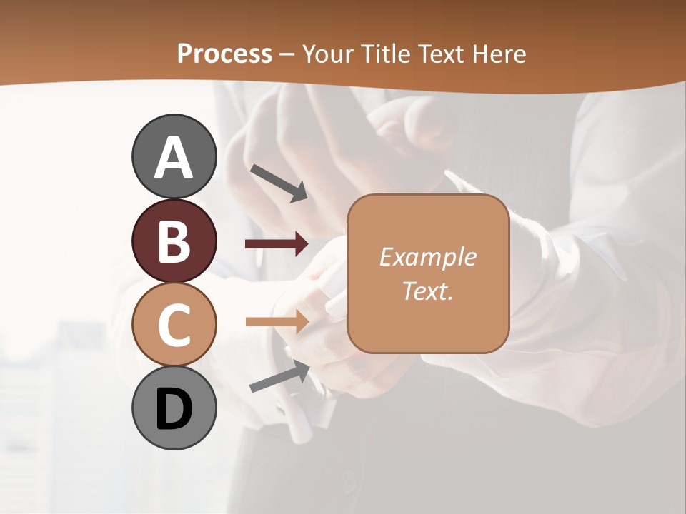 Holding Wedding Shirt PowerPoint Template